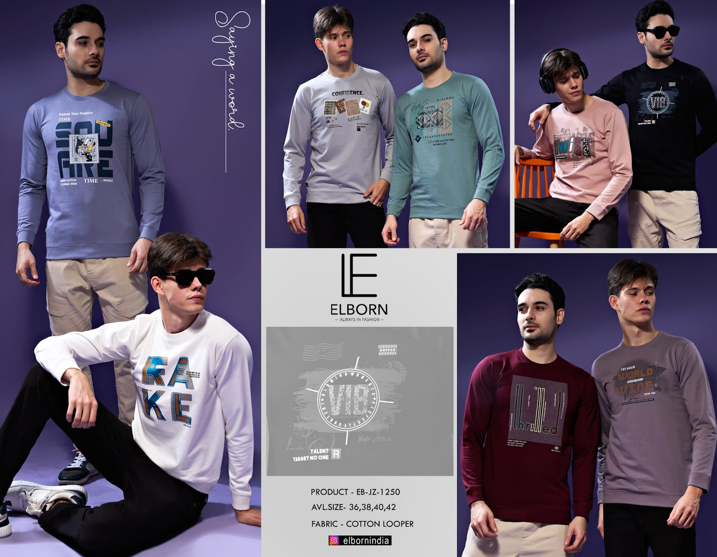 Eb-Jz-1250 Elborn Cotton Mens Tshirts Manufacturer India