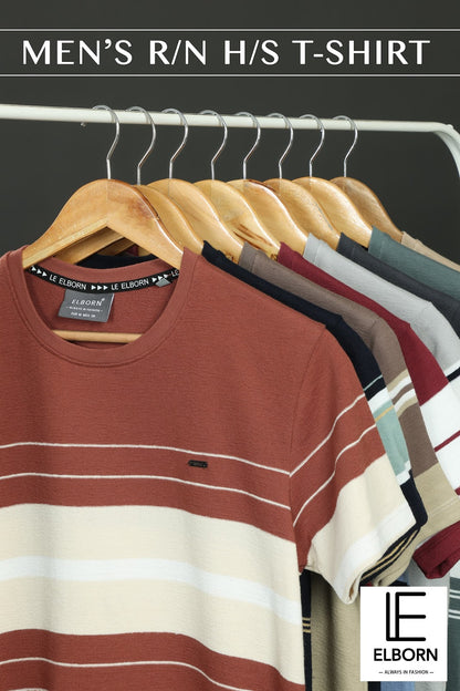Eb-Kj-1300 Elborn Auto Stripes Mens Tshirts Wholesaler
