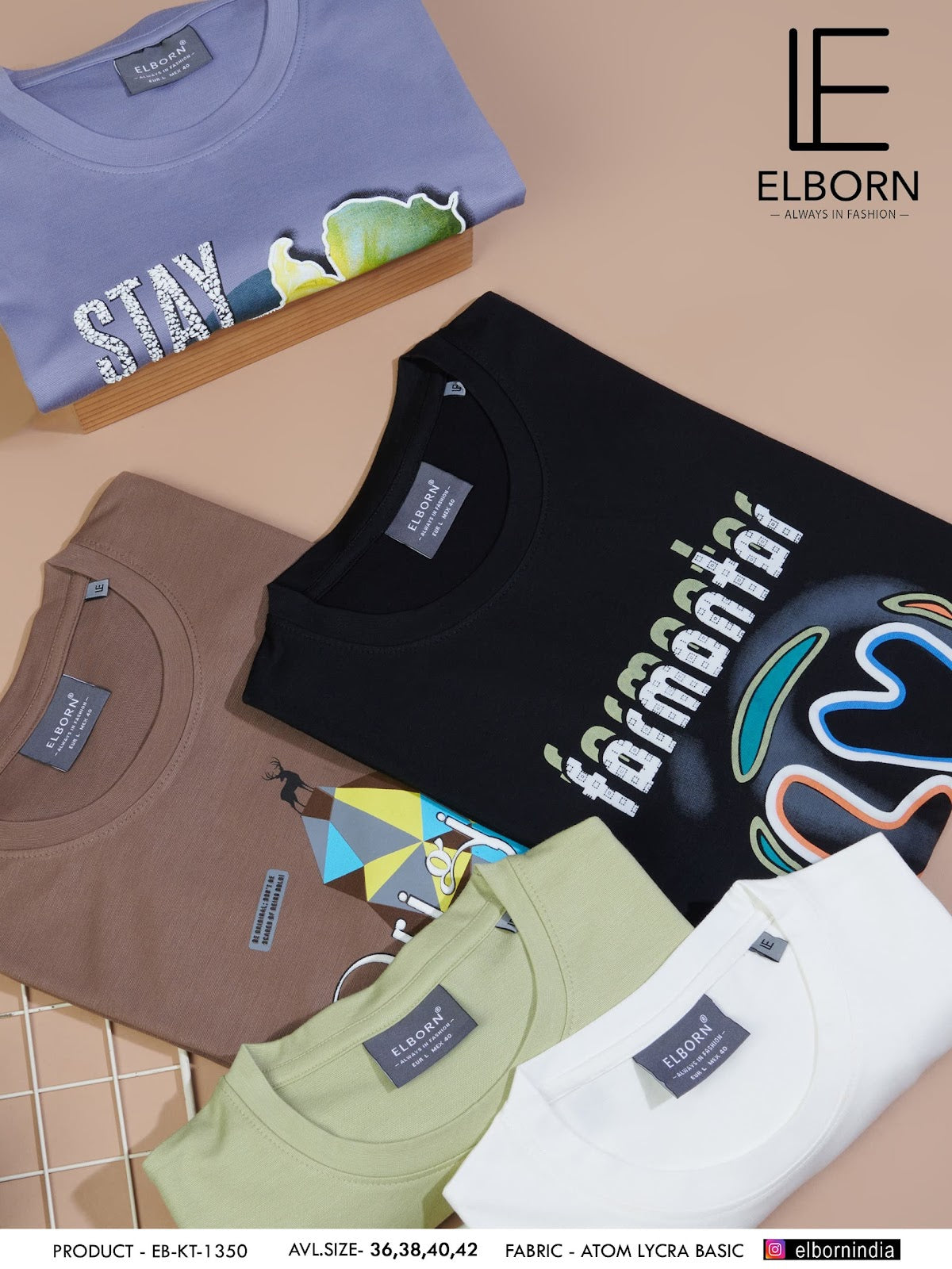 Eb-Kt-1350 Elborn Lycra Mens Tshirts Wholesaler Ahmedabad
