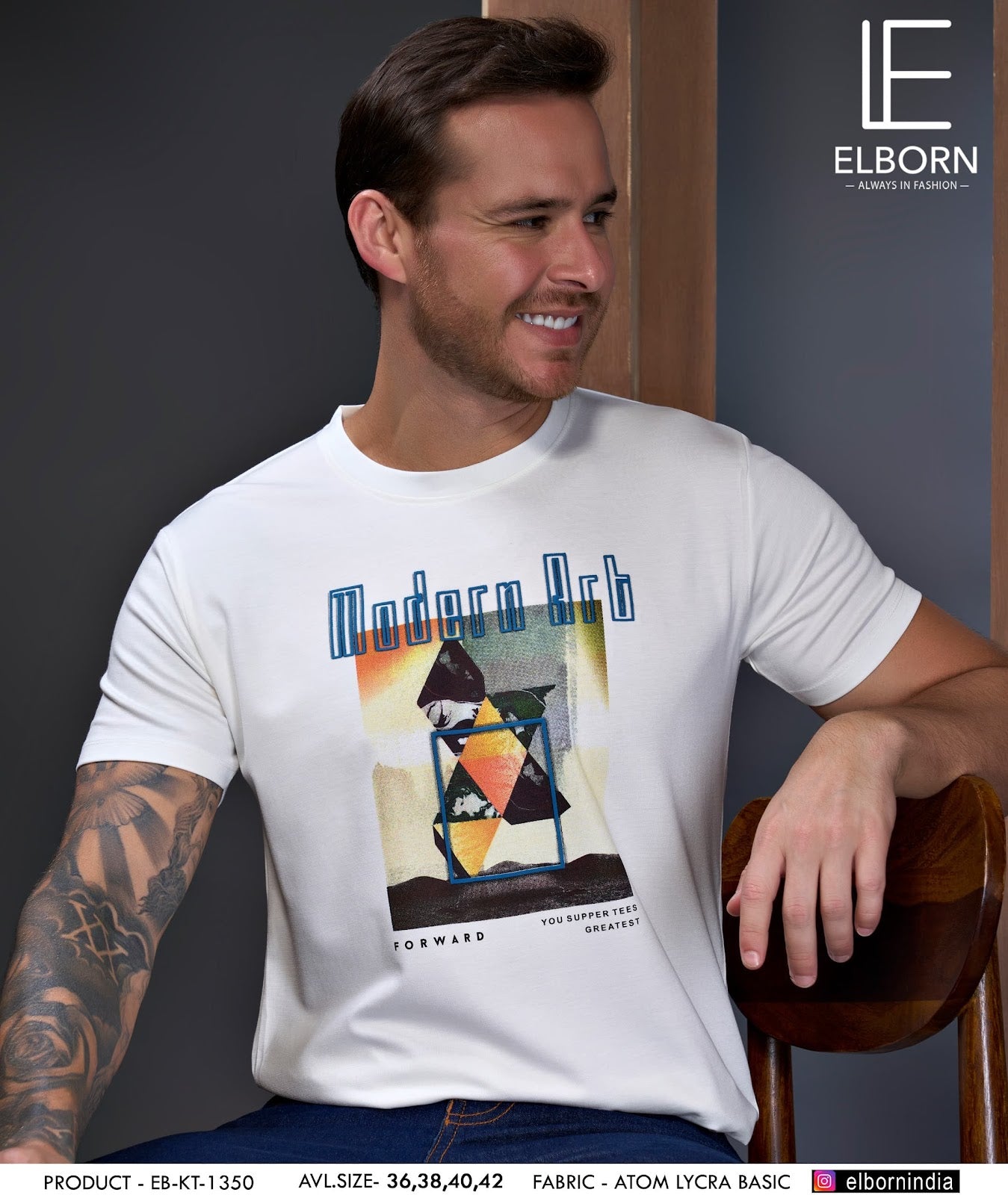 Eb-Kt-1350 Elborn Lycra Mens Tshirts Wholesaler Ahmedabad