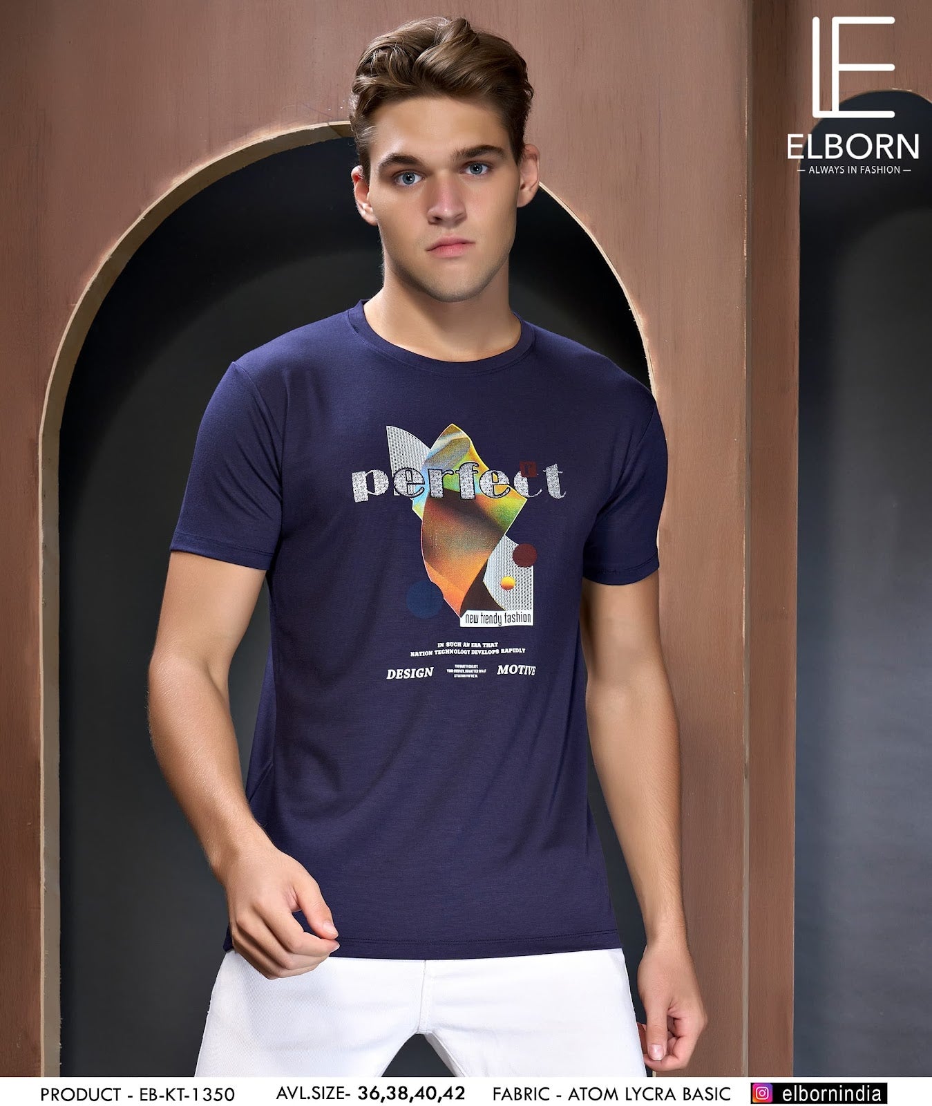 Eb-Kt-1350 Elborn Lycra Mens Tshirts Wholesaler Ahmedabad