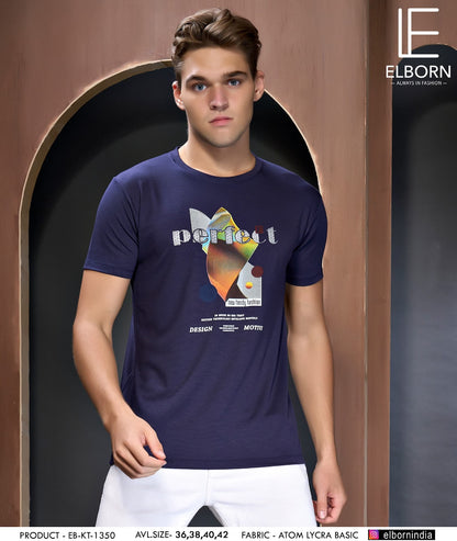 Eb-Kt-1350 Elborn Lycra Mens Tshirts Wholesaler Ahmedabad
