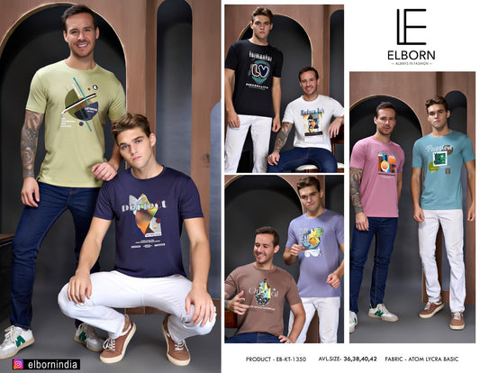 Eb-Kt-1350 Elborn Lycra Mens Tshirts Wholesaler Ahmedabad