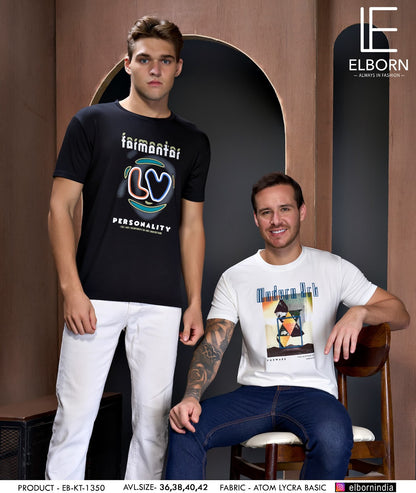 Eb-Kt-1350 Elborn Lycra Mens Tshirts Wholesaler Ahmedabad