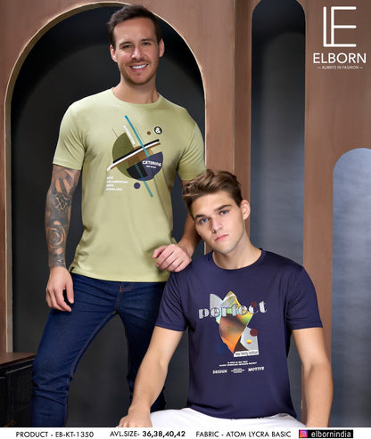 Eb-Kt-1350 Elborn Lycra Mens Tshirts Wholesaler Ahmedabad