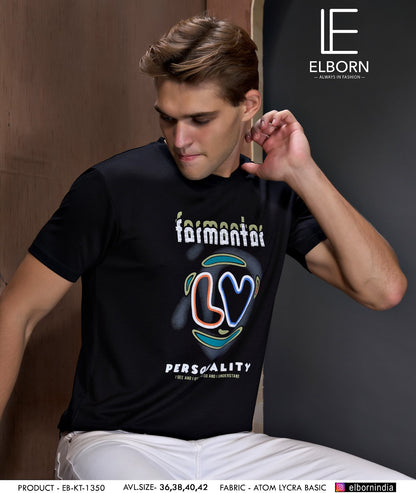 Eb-Kt-1350 Elborn Lycra Mens Tshirts Wholesaler Ahmedabad