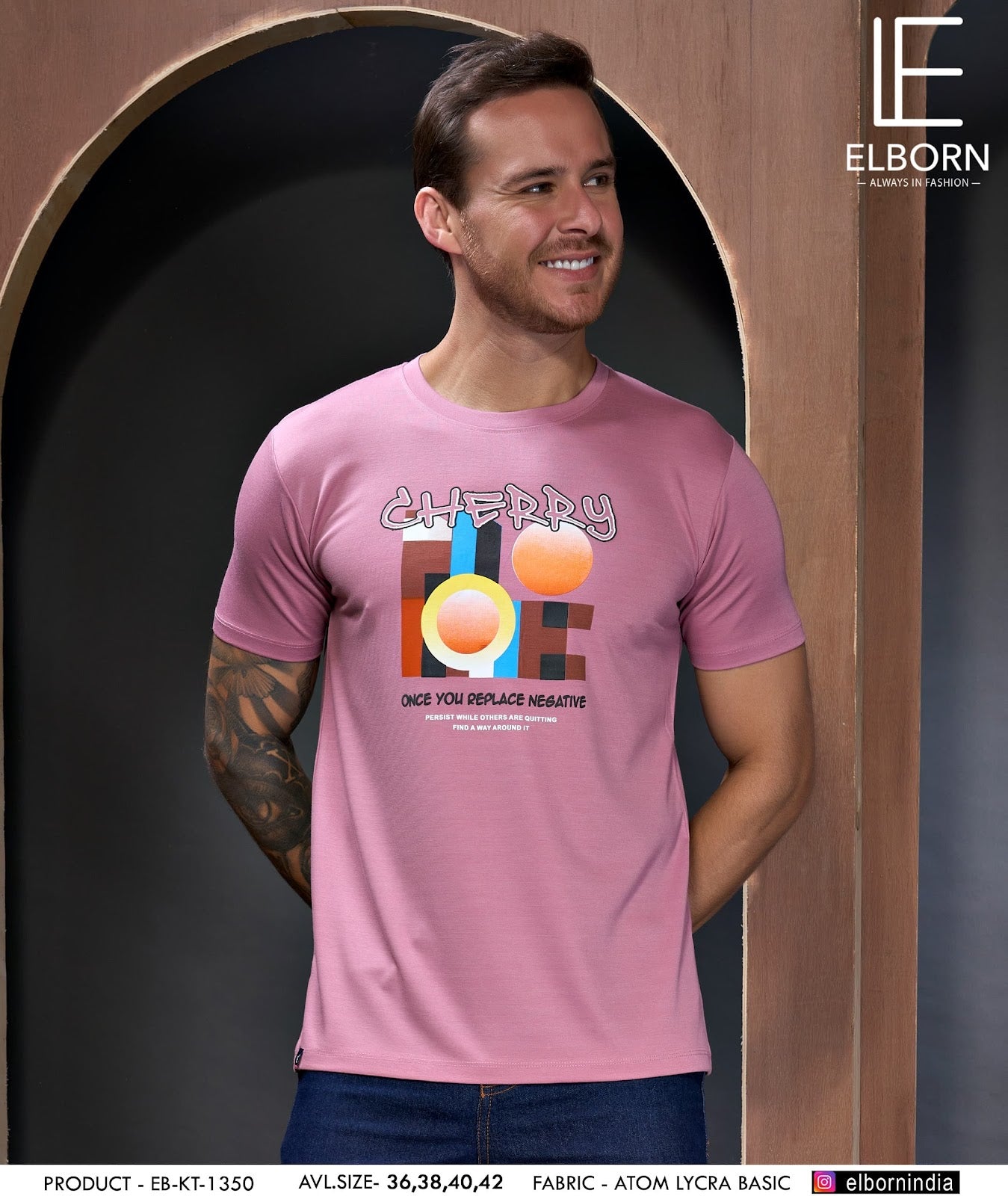 Eb-Kt-1350 Elborn Lycra Mens Tshirts Wholesaler Ahmedabad