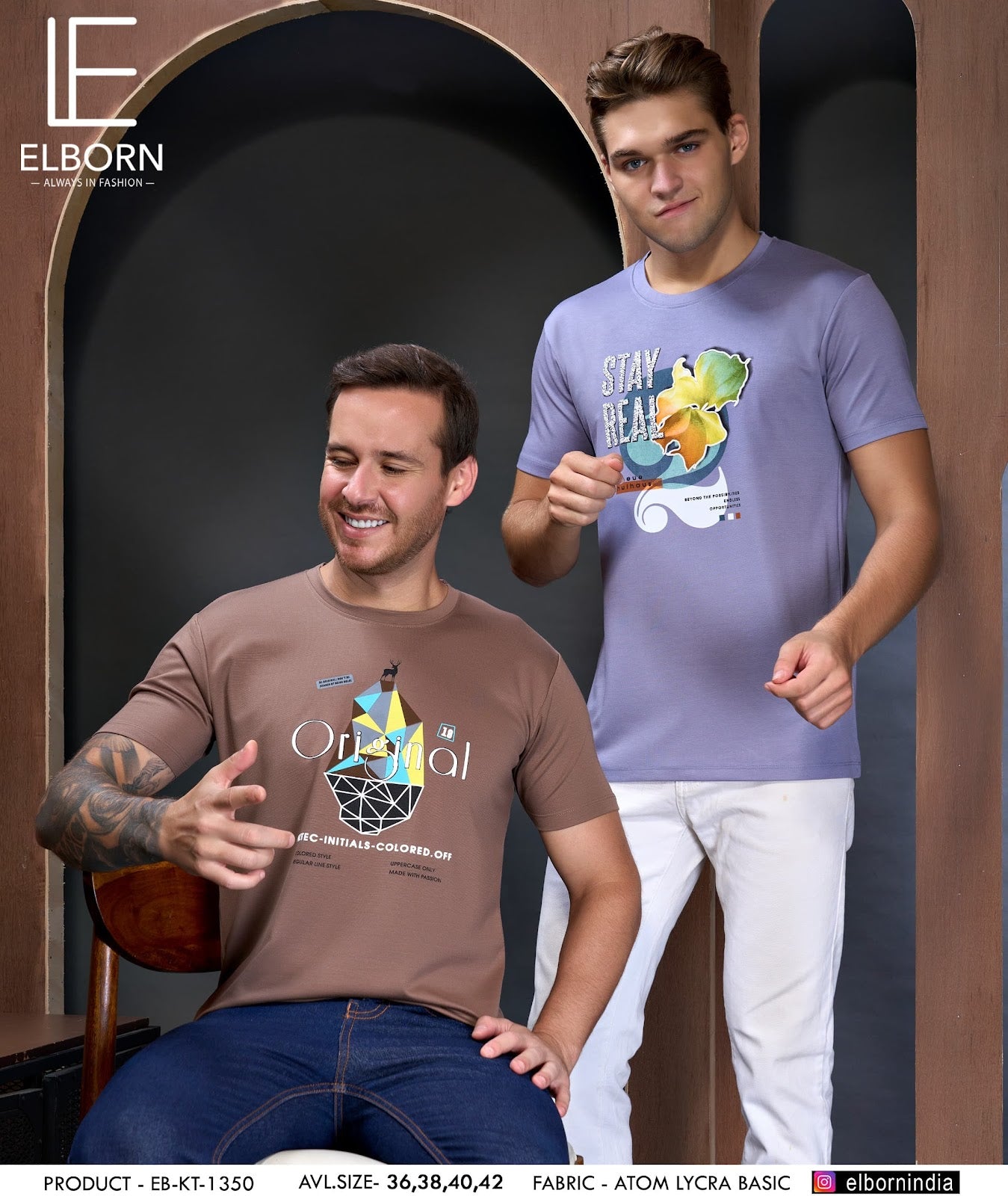 Eb-Kt-1350 Elborn Lycra Mens Tshirts Wholesaler Ahmedabad