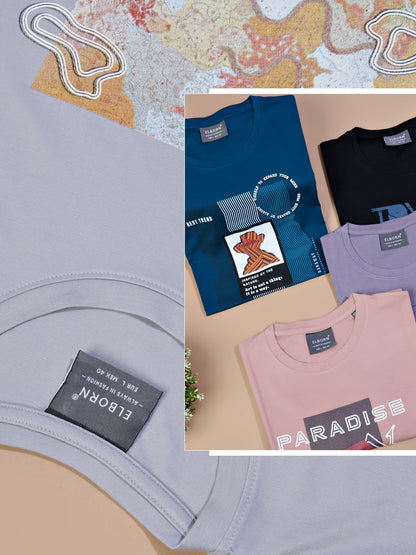 Eb-Ku-1355 Elborn Tencil Lycra Mens Tshirts Supplier India