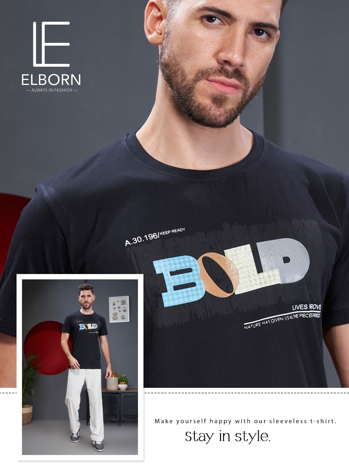 Eb-Kx-1370 Elborn Biowash Mens Tshirts Wholesale Rate