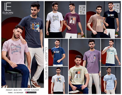 Eb-Kx-1370 Elborn Biowash Mens Tshirts Wholesale Rate