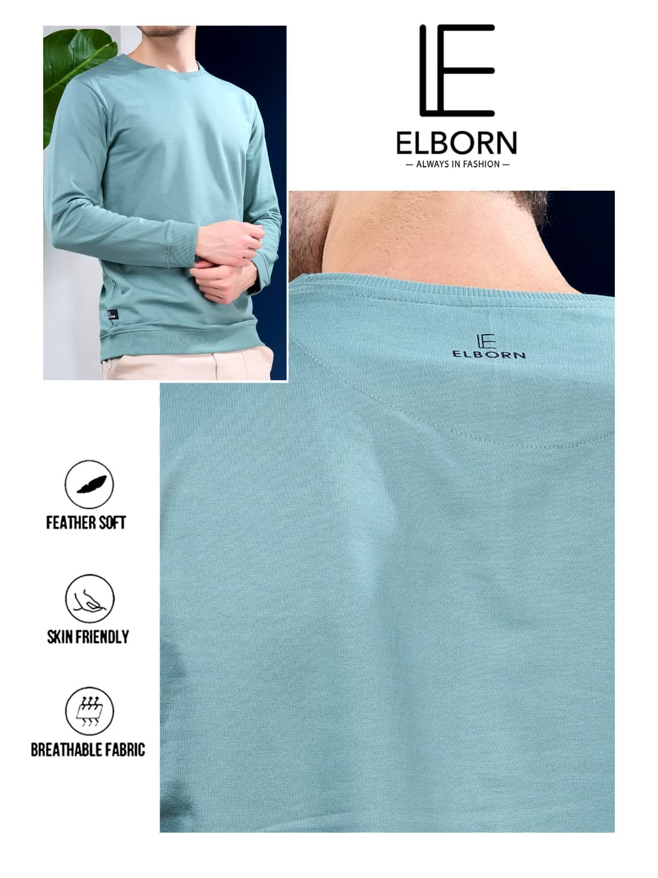 Eb-Ng-2845 Elborn Cotton Looper Mens Tshirts Manufacturer Gujarat