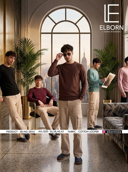 Eb-Ng-2845 Elborn Cotton Looper Mens Tshirts Manufacturer Gujarat