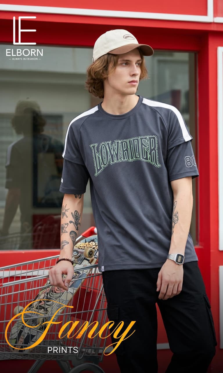 Eb-Wp-2890 Oversize Elborn Imported Mens Tshirts Wholesaler India