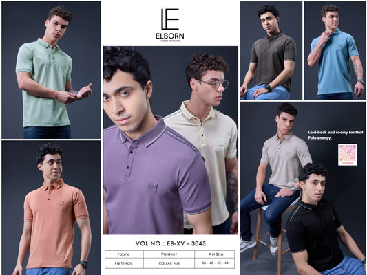 Eb-Xv-3045 Collar Style Elborn Imported Mens Tshirts Exporter