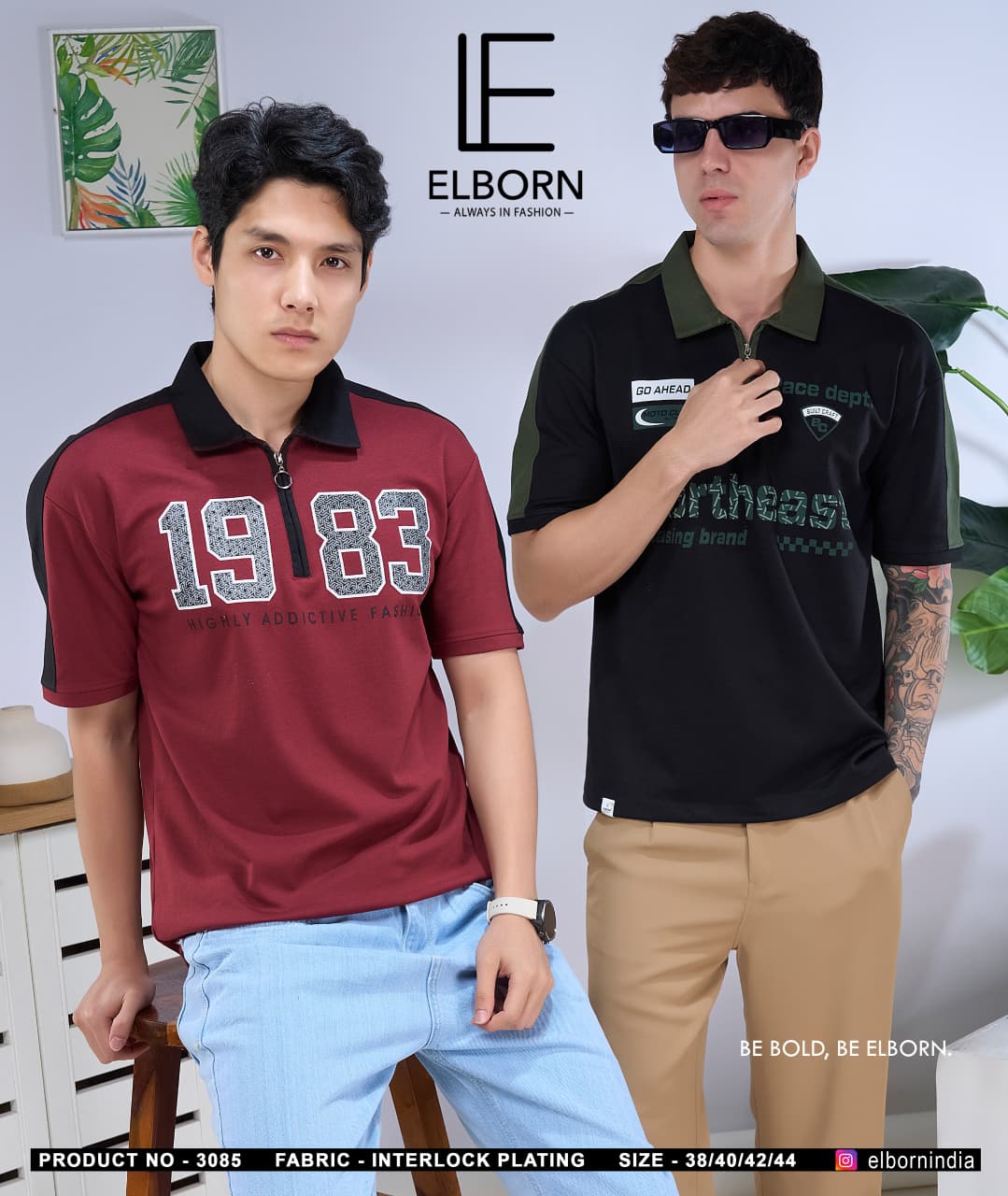 Eb-Yc-3085 Elborn Interlock Mens Tshirts Exporter India