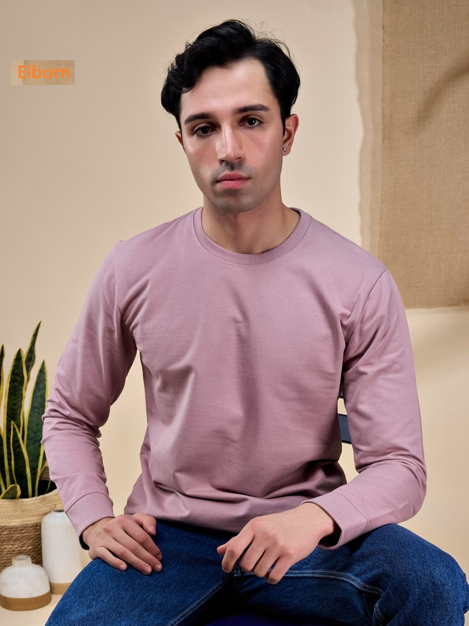 Eb-Yz-3200 Rib Elborn Cotton Looper Mens Tshirts Supplier Gujarat