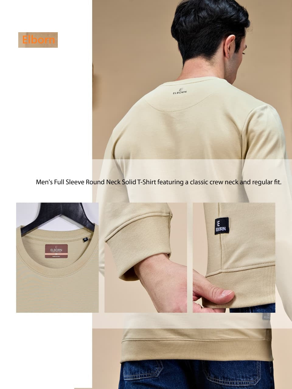 Eb-Yz-3200 Rib Elborn Cotton Looper Mens Tshirts Supplier Gujarat