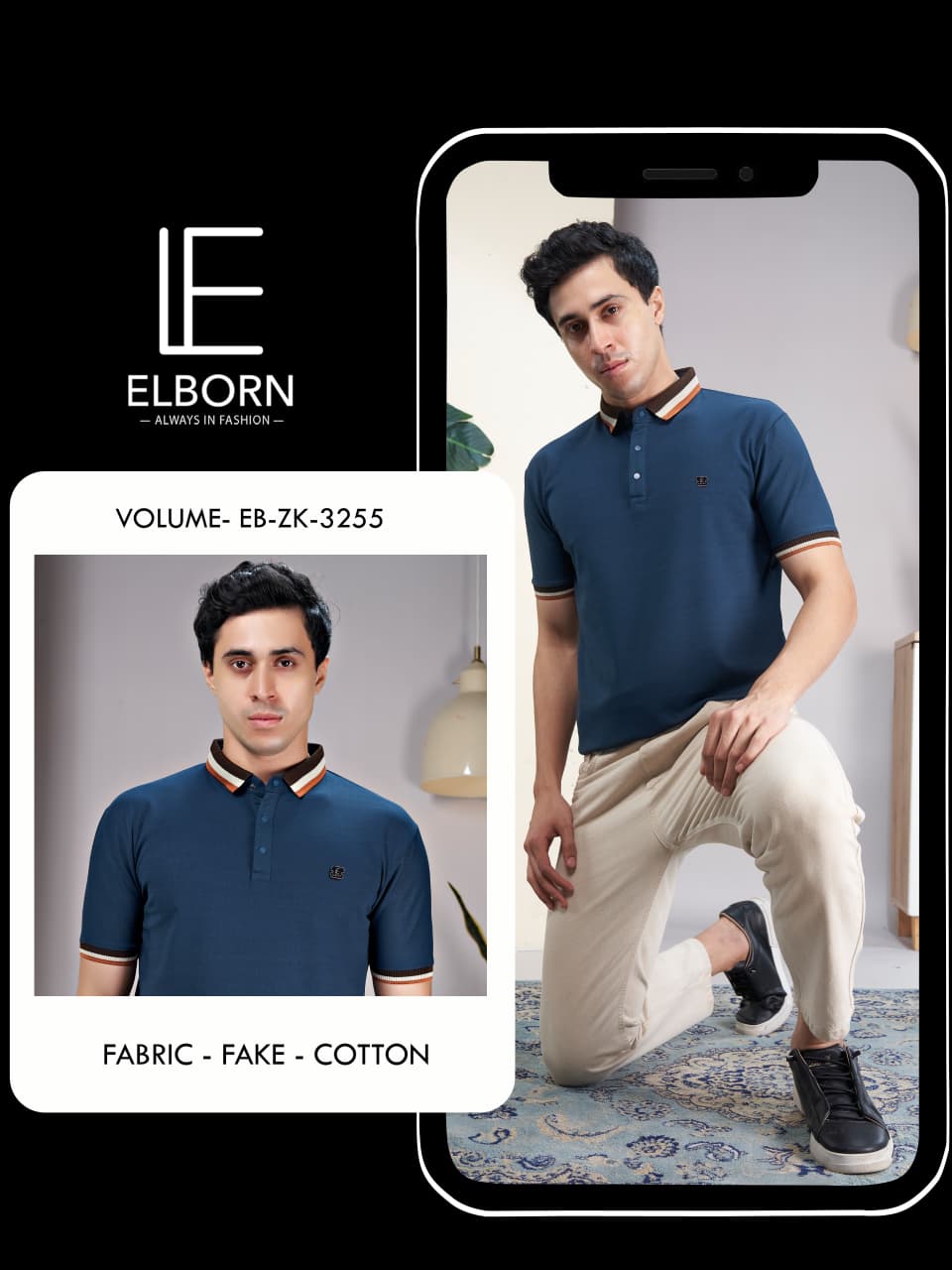 Eb-Zk-3255 Elborn Interlock Mens Tshirts Wholesaler