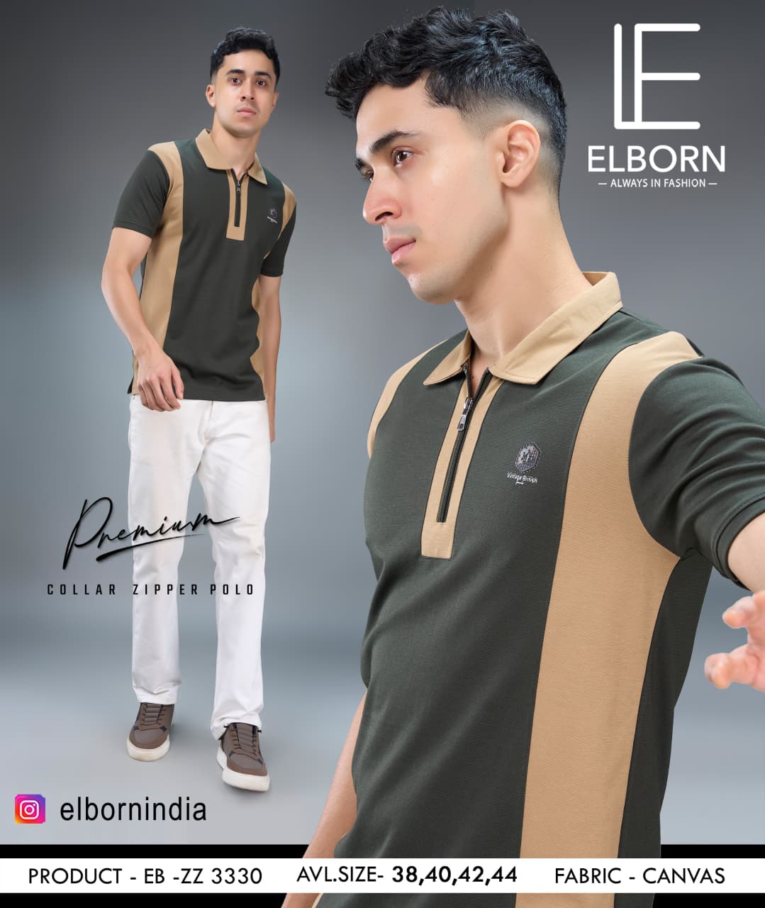 Eb-Zz-3330 Cut N Sew Elborn Canvas Mens Tshirts Manufacturer Gujarat