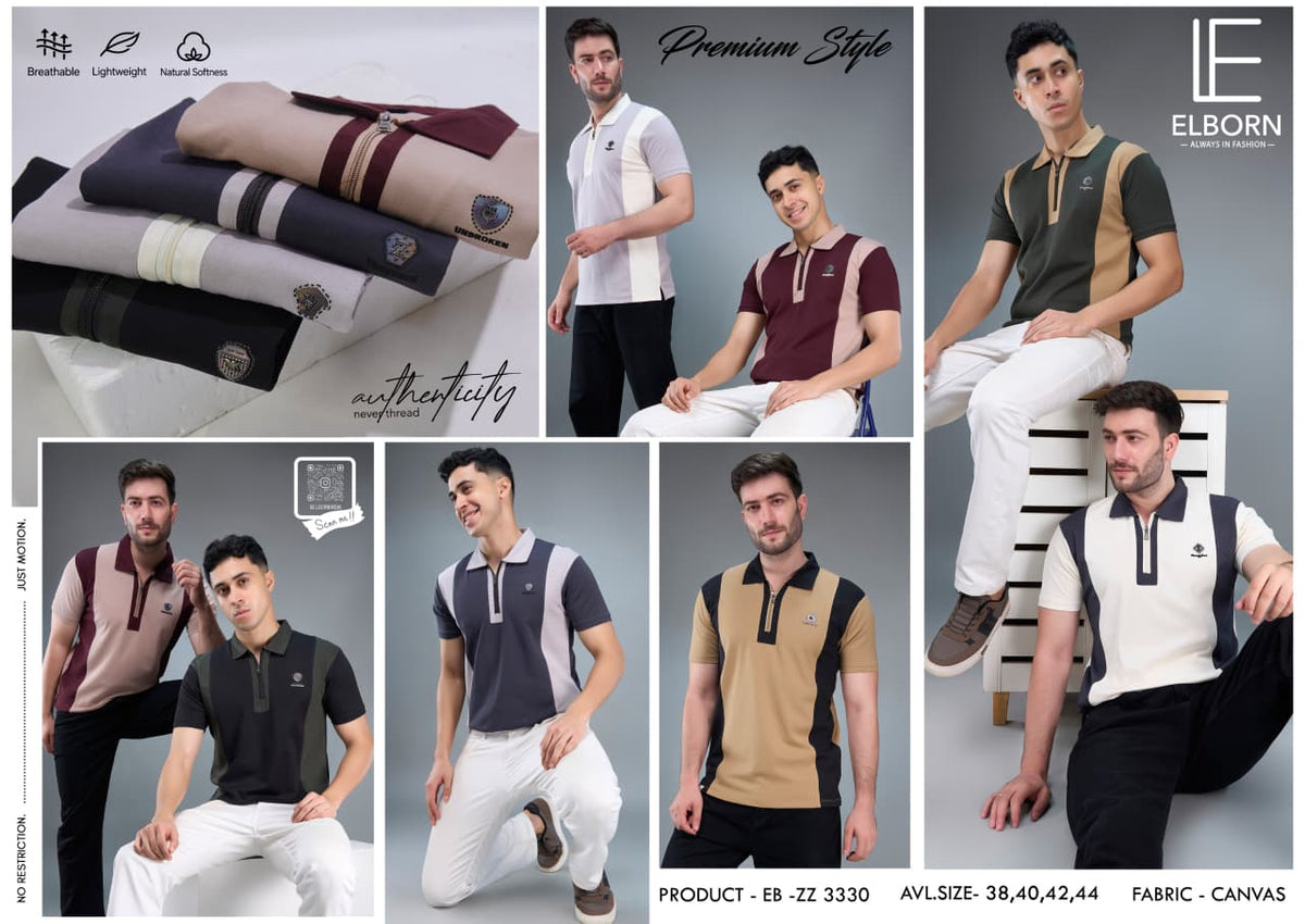 Eb-Zz-3330 Cut N Sew Elborn Canvas Mens Tshirts Manufacturer Gujarat