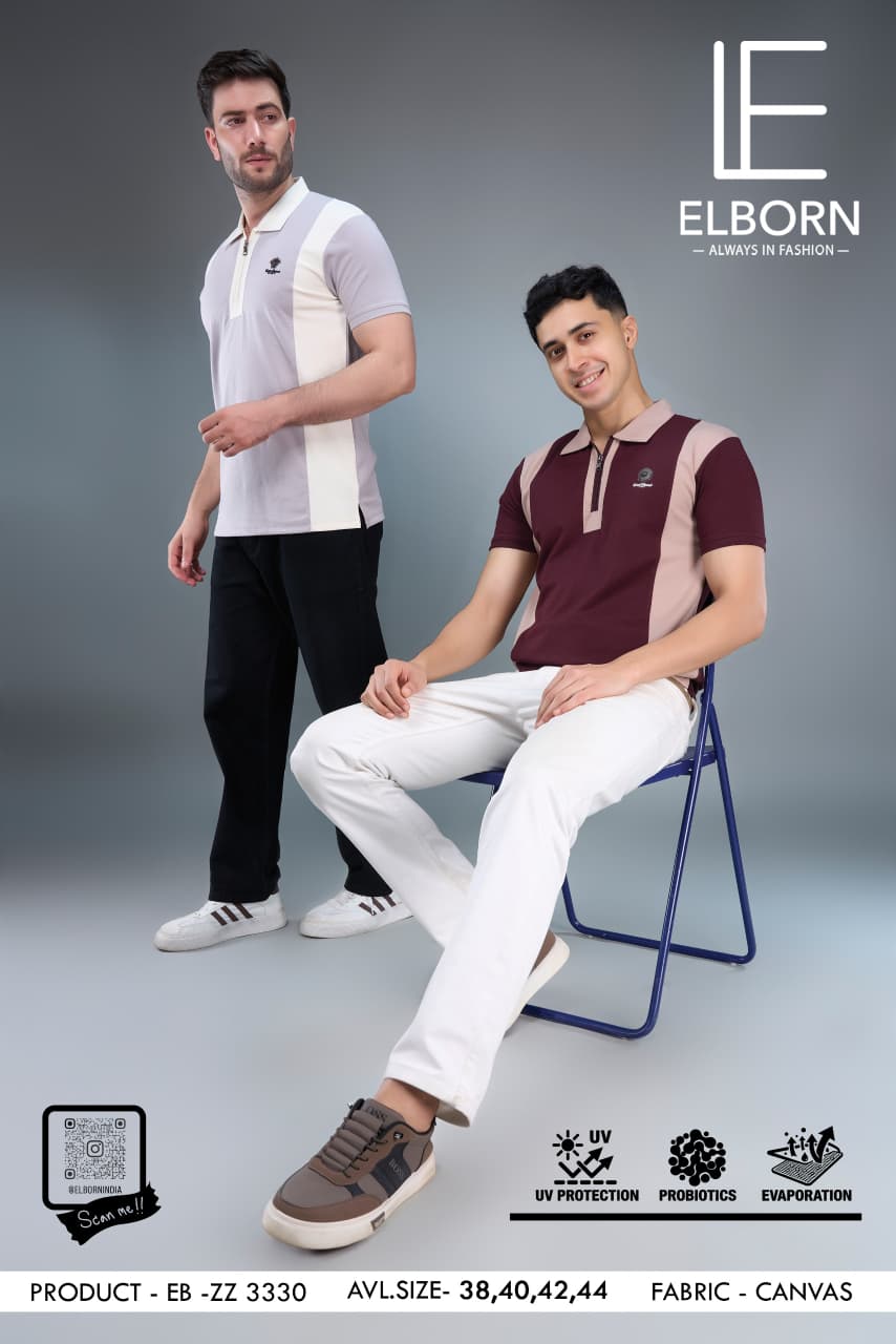 Eb-Zz-3330 Cut N Sew Elborn Canvas Mens Tshirts Manufacturer Gujarat