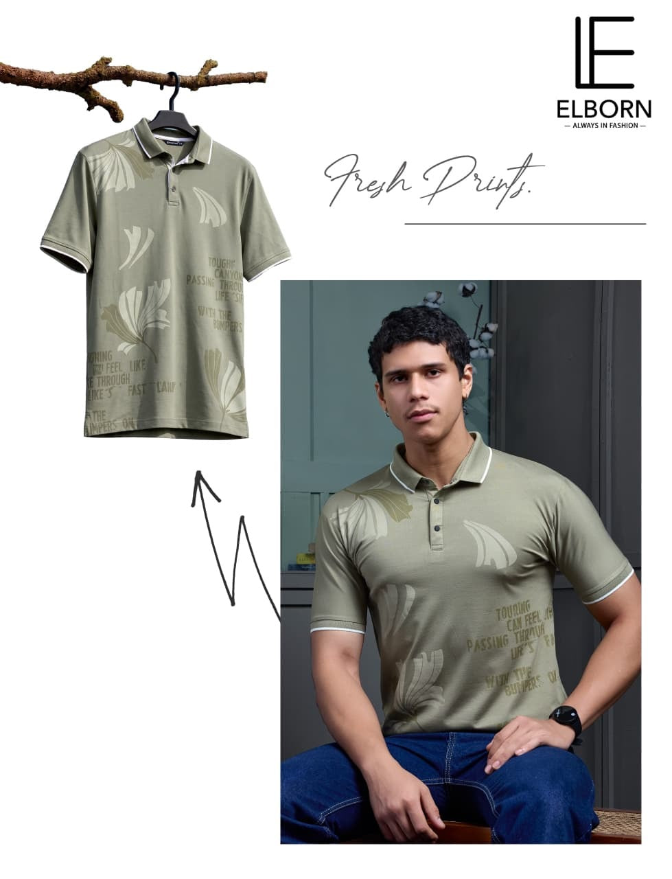 Eb 3035 Elborn Tencil Lycra Mens Tshirts Exporter Ahmedabad