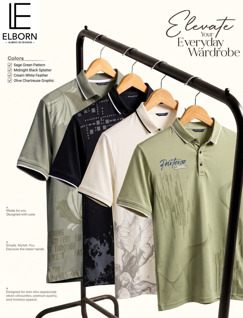 Eb 3035 Elborn Tencil Lycra Mens Tshirts Exporter Ahmedabad
