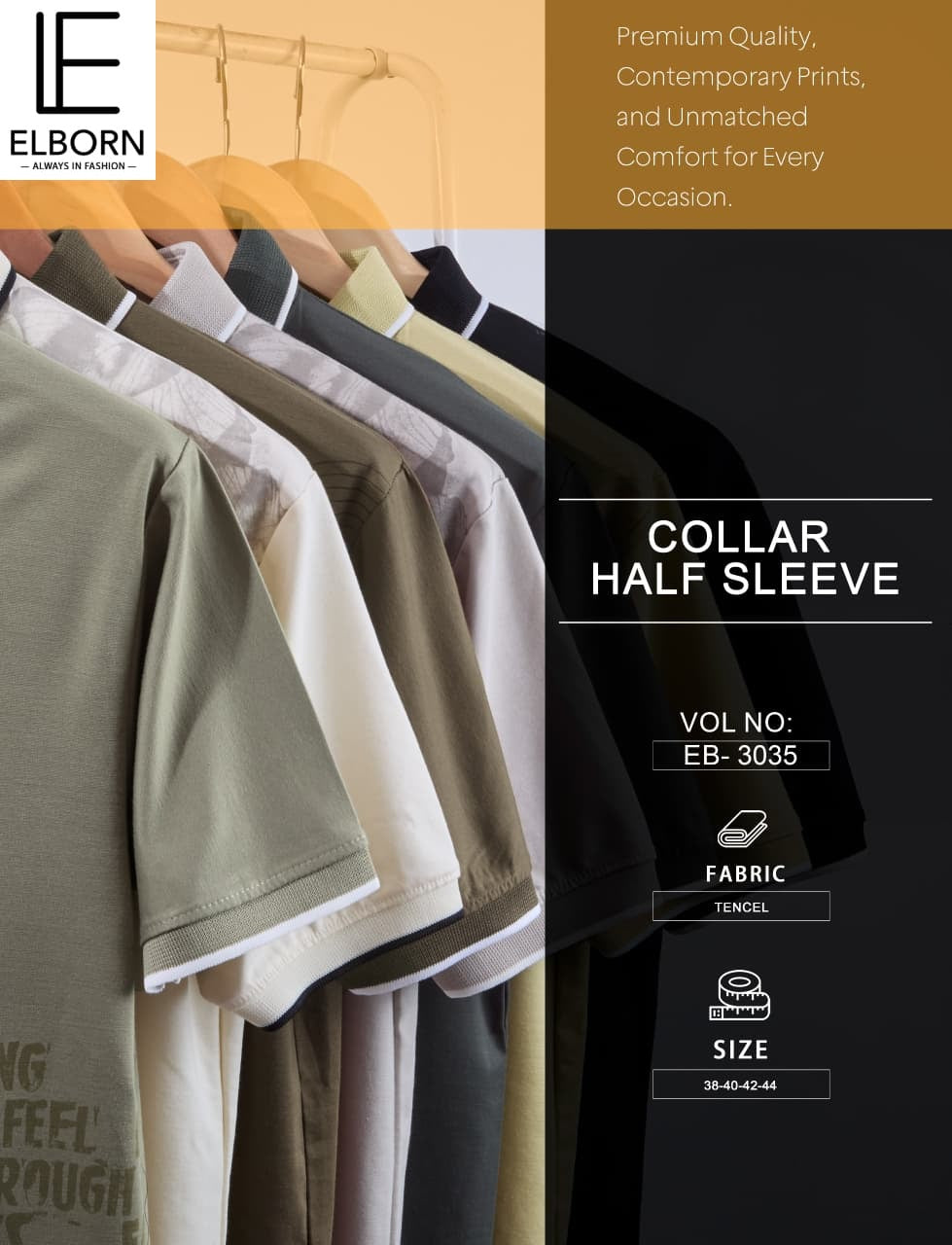 Eb 3035 Elborn Tencil Lycra Mens Tshirts Exporter Ahmedabad