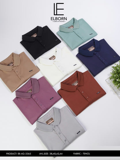 Eb Ag 3365 Elborn Tencil Lycra Mens Tshirts Exporter Gujarat