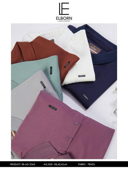 Eb Ag 3365 Elborn Tencil Lycra Mens Tshirts Exporter Gujarat