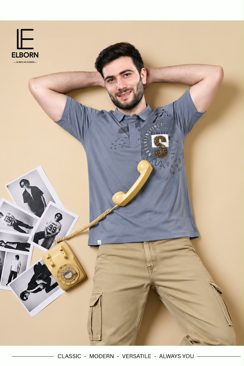 Eb Ba 3465 Elborn Imported Mens Tshirts Exporter Gujarat