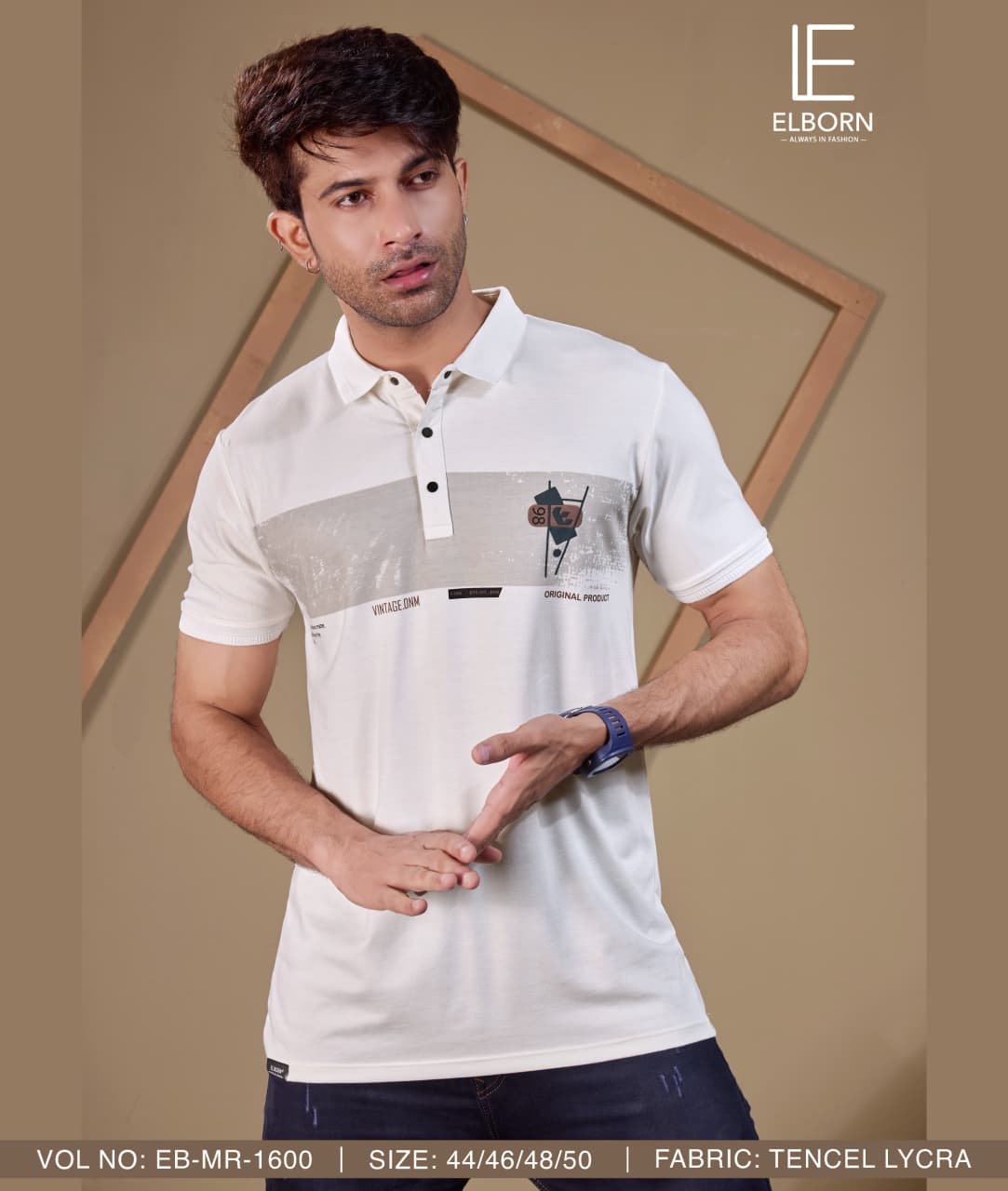 Eb Mr 1600 Elborn Tencil Lycra Mens Tshirts Wholesaler