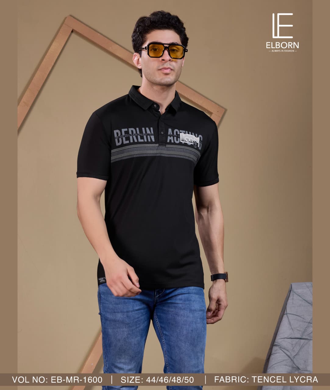 Eb Mr 1600 Elborn Tencil Lycra Mens Tshirts Wholesaler