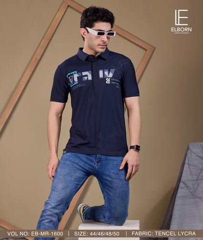 Eb Mr 1600 Elborn Tencil Lycra Mens Tshirts Wholesaler