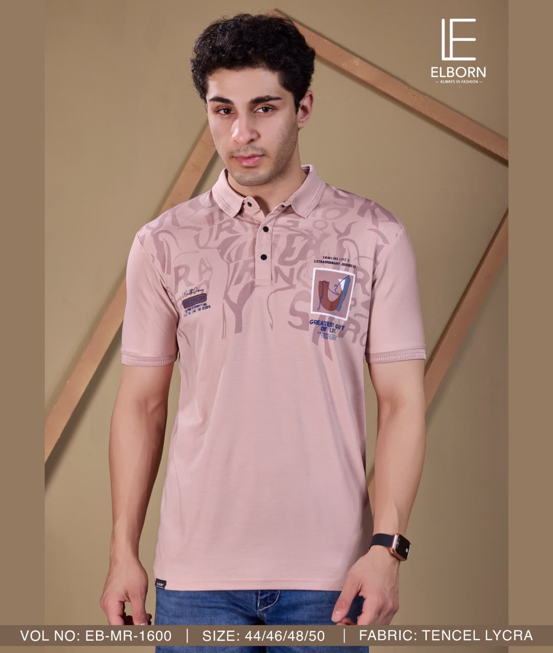 Eb Mr 1600 Elborn Tencil Lycra Mens Tshirts Wholesaler