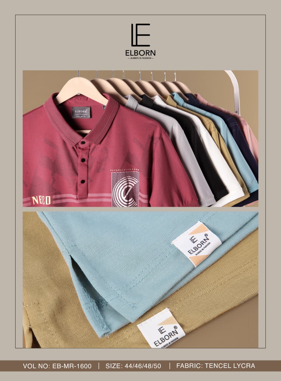 Eb Mr 1600 Elborn Tencil Lycra Mens Tshirts Wholesaler