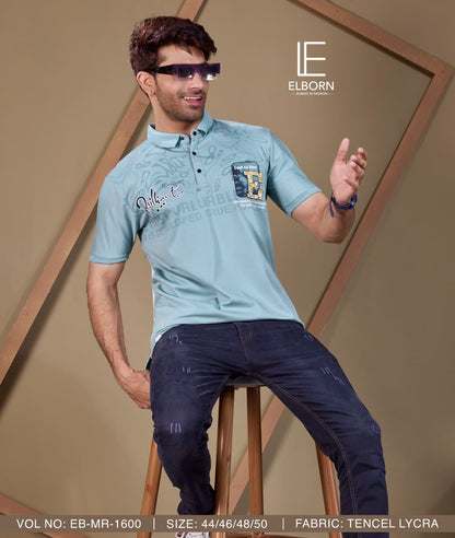 Eb Mr 1600 Elborn Tencil Lycra Mens Tshirts Wholesaler