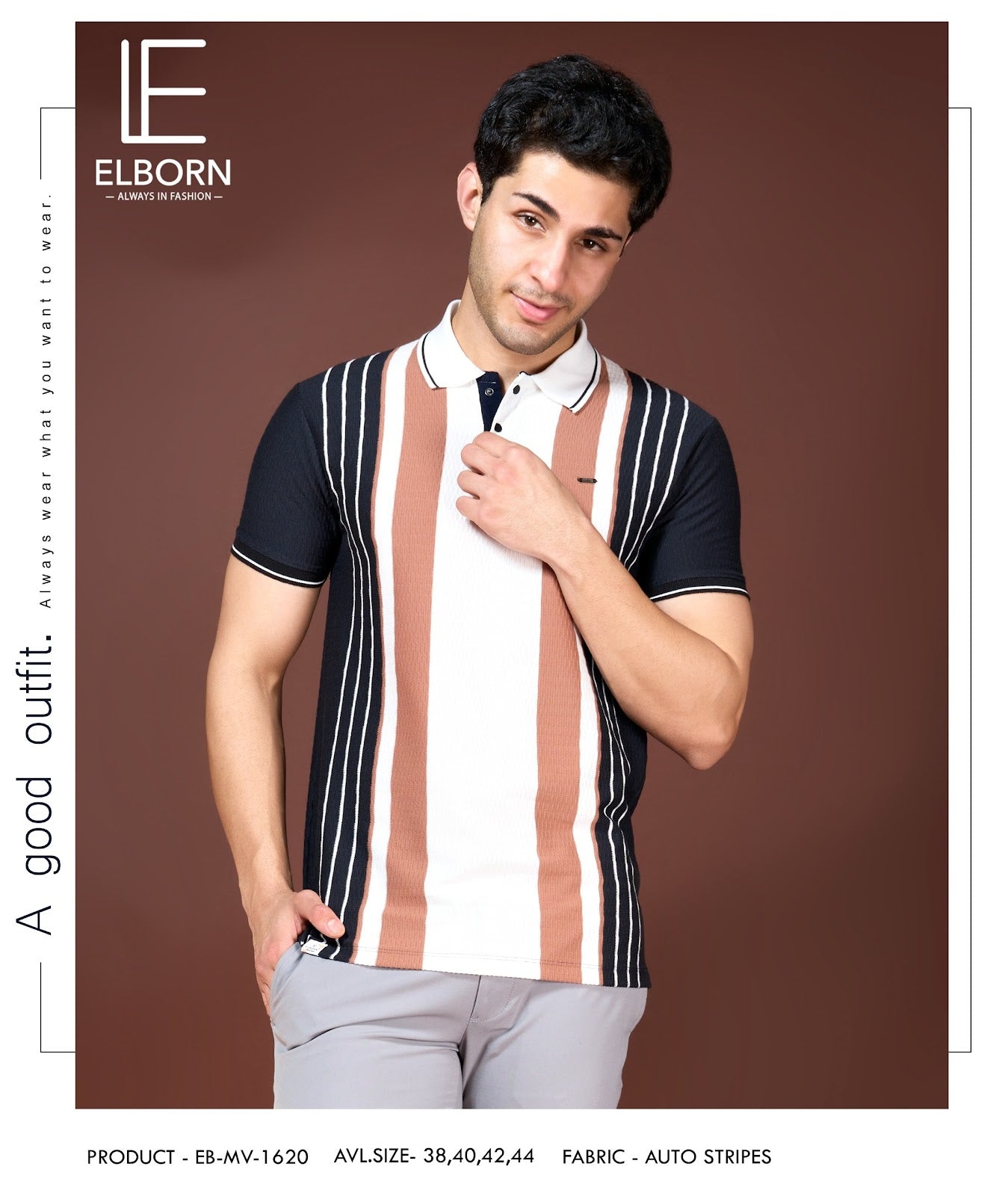 Eb Mv 1620 Elborn Vertical Mens Tshirts Exporter India