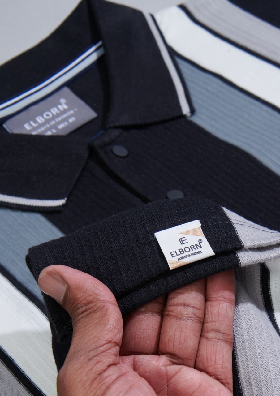 Eb Mw 1625 Elborn Auto Stripes Mens Tshirts Exporter Ahmedabad