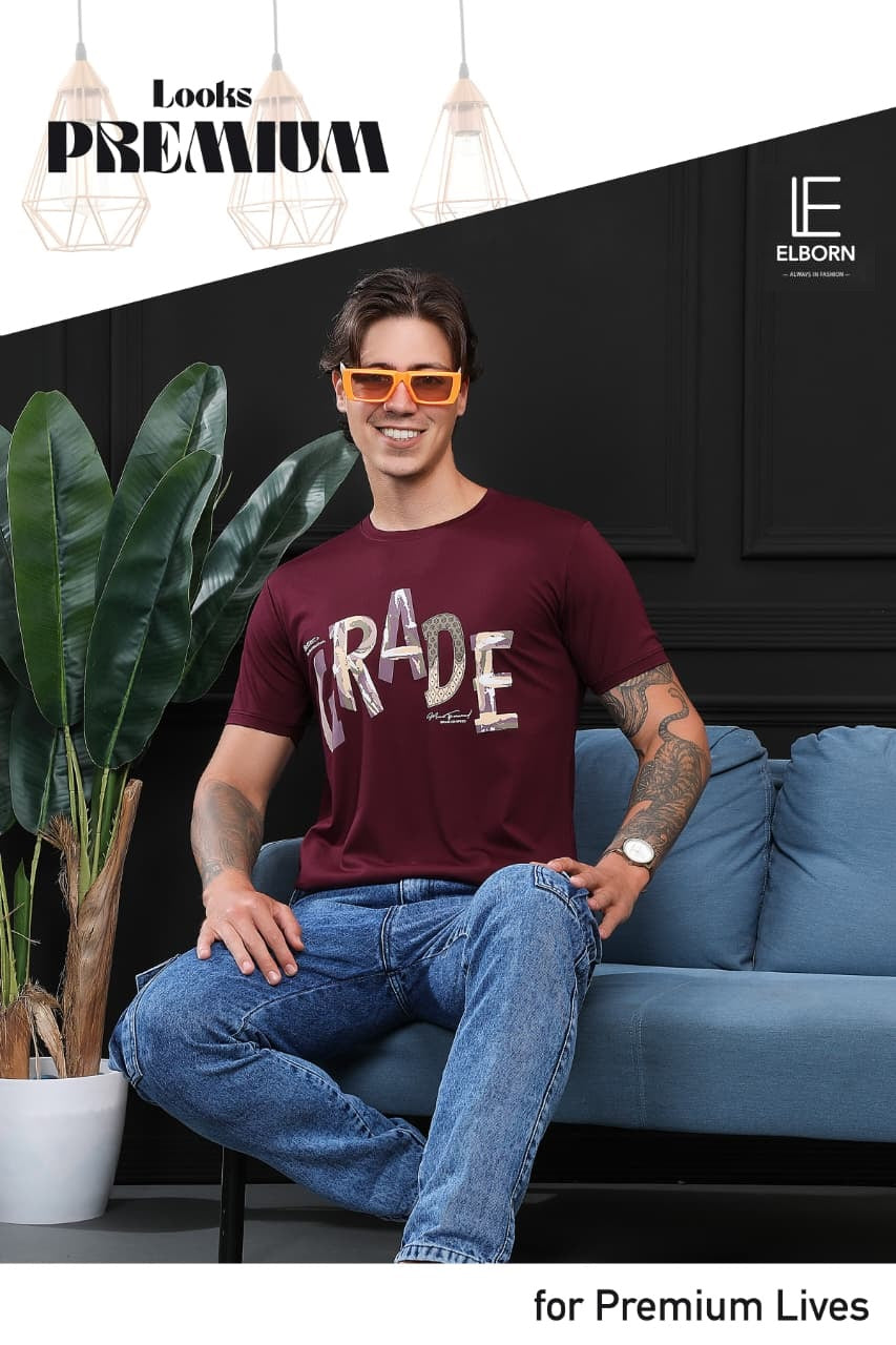 Eb My 1635 Elborn Tencil Lycra Mens Tshirts Wholesaler India