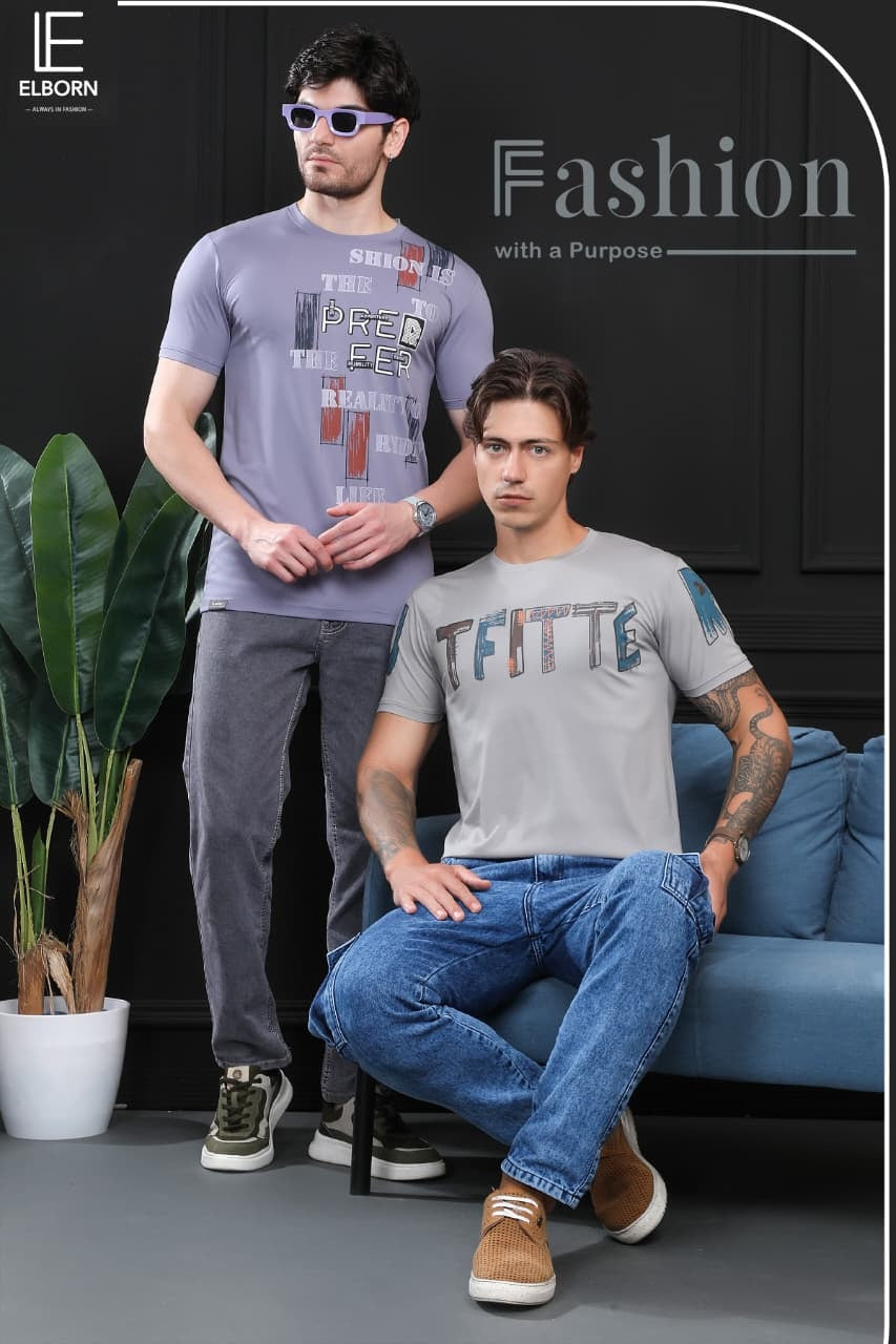 Eb My 1635 Elborn Tencil Lycra Mens Tshirts Wholesaler India