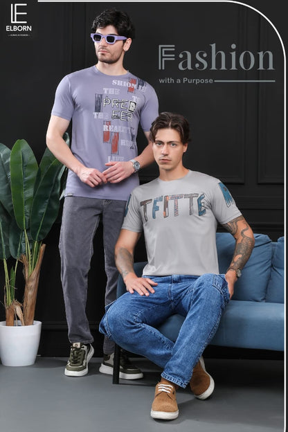Eb My 1635 Elborn Tencil Lycra Mens Tshirts Wholesaler India