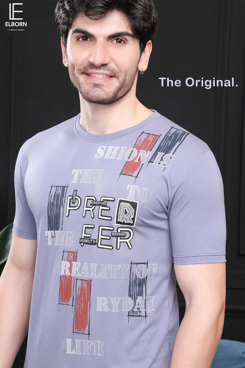 Eb My 1635 Elborn Tencil Lycra Mens Tshirts Wholesaler India