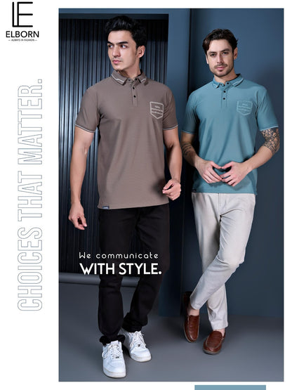 Eb Oi 1815 Elborn Dobby Lycra Mens Tshirts Exporter Gujarat