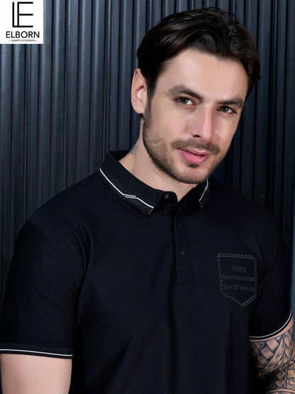 Eb Oi 1815 Elborn Dobby Lycra Mens Tshirts Exporter Gujarat