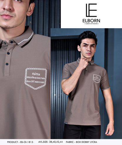 Eb Oi 1815 Elborn Dobby Lycra Mens Tshirts Exporter Gujarat
