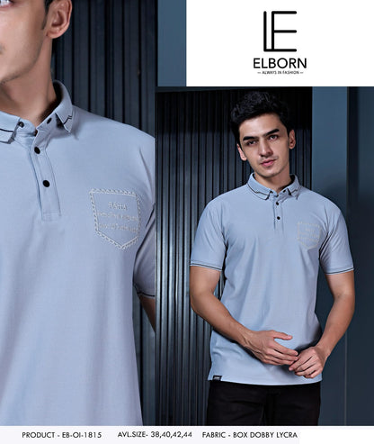 Eb Oi 1815 Elborn Dobby Lycra Mens Tshirts Exporter Gujarat