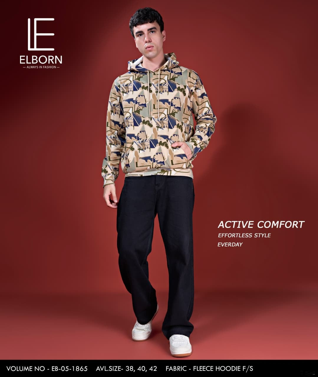 Eb Os 1865 Elborn Loopknit Mens Hoodies Wholesaler India