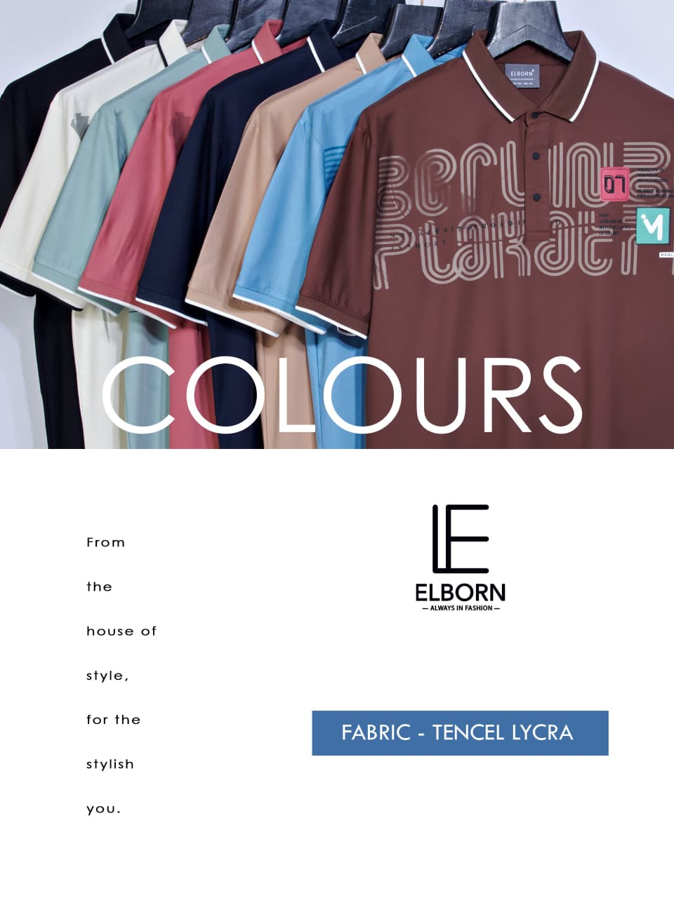 Eb Py 2025 Elborn Tencil Lycra Mens Tshirts Exporter Ahmedabad